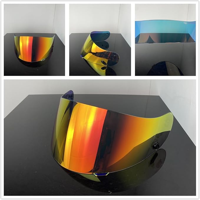 HJ-09 Helmet Visor Replacement,Tinted Motorcycle Helmet Face Shield Sunshield UV Protection for HJC CL-15 CL-17 CL-16 CL-SP AC-12 FS-10 CS-R1 IS-16 CS-R2 (Revo Deep Red)