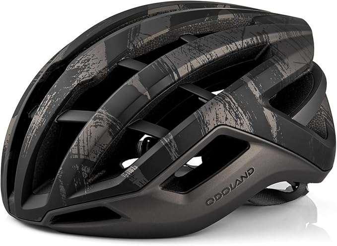 Odoland Adult Bike Helmet - Super Ventilation & Impact-Resistant Frame, Adjustable Dial System Lightweight Bicycle Helmet for Mountain, Commuting, Road Cycling