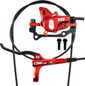 CNC MTB Hydraulic Disc Brake Set，Mountain Bike Hydraulic Disc Brakes Right Front 800mm Left Rear 1450mm Hydraulic Brake，Red