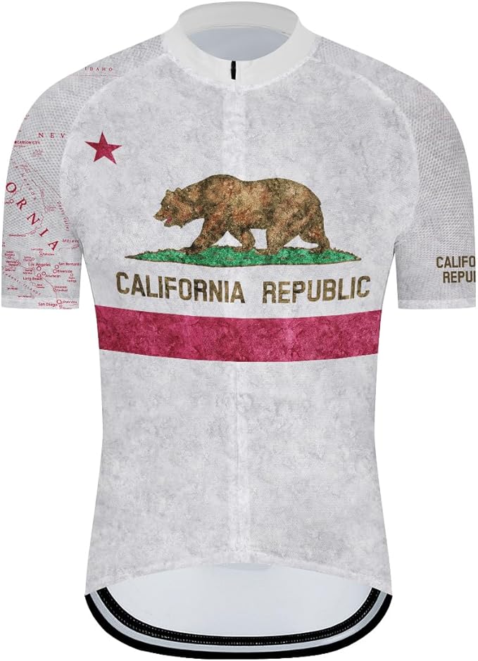 Texas Cycling Jersey Men's Texas State Cycling Shirt Flag Bike Short Sleeve Road Biking Wear Bicycle Shirt