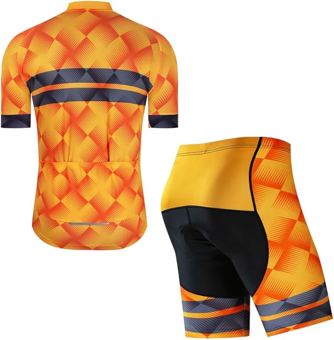 Cycling Jersey Men Set Road Short Sleeve Quick Dry Bike Padded Cycling Clothing Suit Bicycle Wear Summer