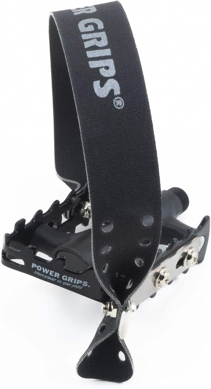 Power Grips Sport Bicycle Pedal Strap kit- Power Grips Pedal Straps Attached to 9/16" Pedals for Increased Pedal Stroke Power (no Assembly Required)