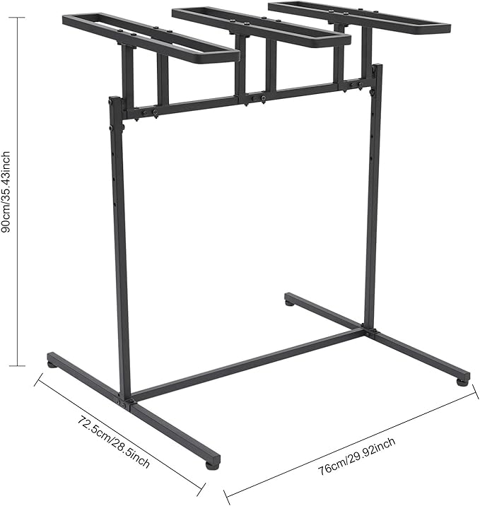 3/5 Bikes Stand Rack Adjustable Bike Storage Rack, Bikes Floor Stand, Bicycle Parking Rack, Bicycle Stand for Garage, Indoor, Outdoor, Max Tire Width 2.4in (For 3 Bikes)