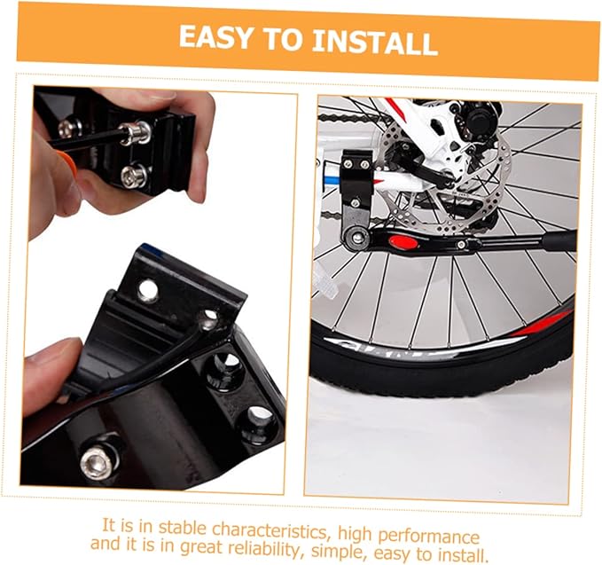 Adjustable Aluminum Alloy Bike Kickstand with Quick Release Screw for Mountain Bike and Adult Stable Cycling Kick Stand Fits 24-29 Inch Tires for Easy Parking and Maintenance