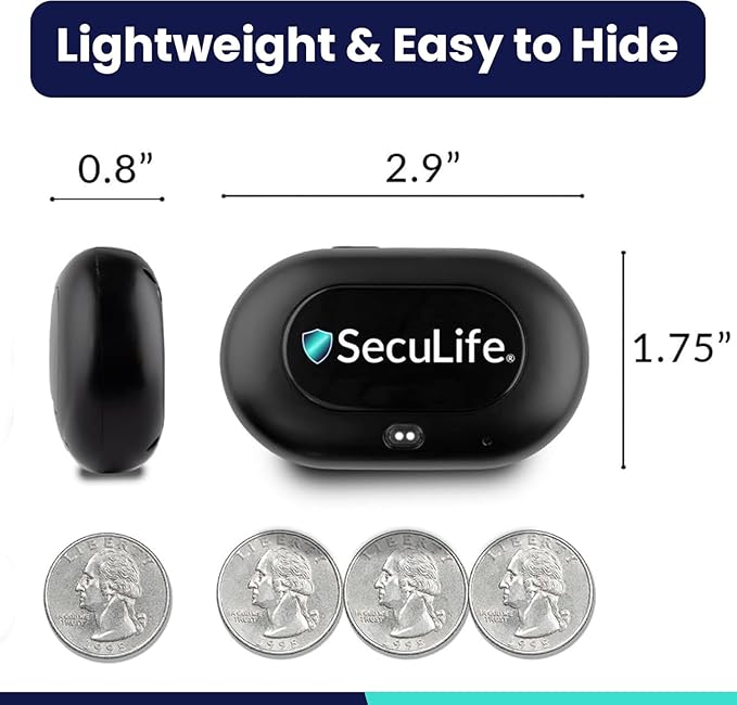SecuLife GPS Tracker for Vehicles, Kids, Adults, Pets & Bikes – Hidden Car Tracker with Geo-Fencing, Location History, Water-Resistant, Lightweight Build, Long Battery Life & 4G LTE Real-Time Tracking