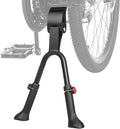 YBLNTEK Center Mount Bike Kickstand Adjustable Height, Double Leg Aluminum Alloy Bicycle Kick Stands for 24" 26'' 27.5'' 28" 29inches Adults Commuter Road Cargo Bikes
