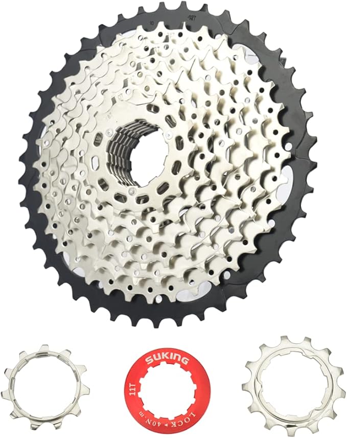 CYSKY 8/9/10/11/12-Speed Cassette 11-25T/28T/32T/34T/36T/40T/42T/46T/50T/52T Bike Sprocket Freewheel Compatible with Shimano, Sram HG Hub, Fit for Mountain Bike, Road Bike, MTB Cassette