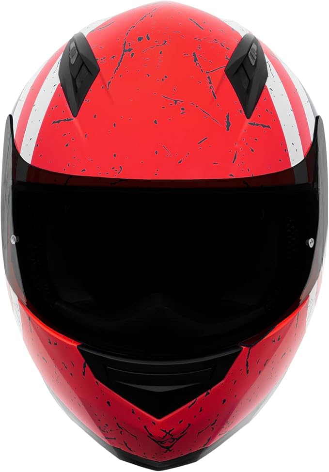 VCAN VX Lightweight Full Face Motorcycle Street Bike Helmet with Extra Tinted Visor, Coolmax Technology & OTG Ready, DOT Approved