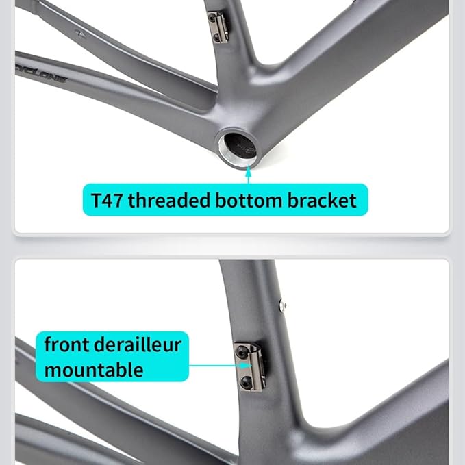 Carbon Road Bike Frameset 700c Breakwind Racing Bike Frame 43.5/46/48/50/52/54cm Lightweight Disc Brake Frame Thru Axle 12 * 100/12 * 142mm