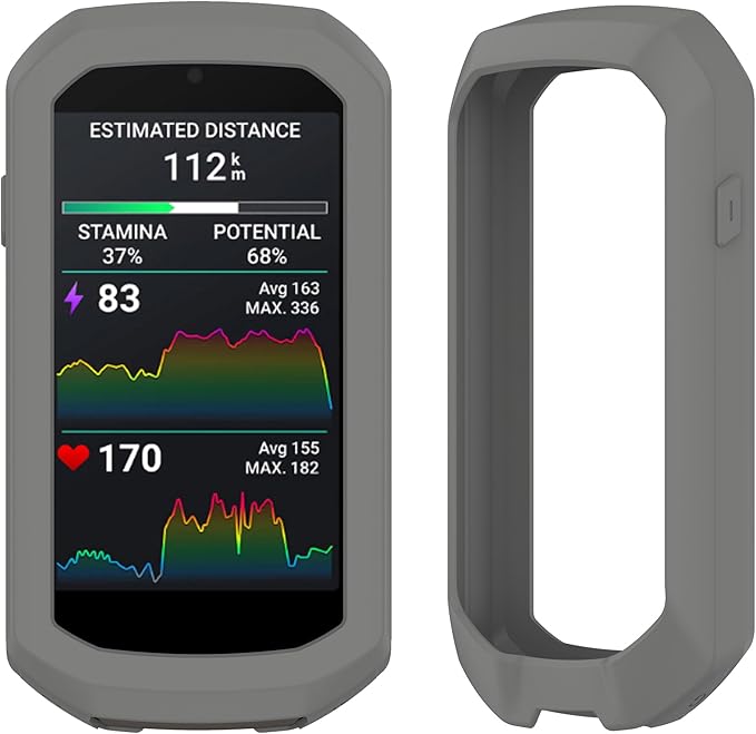 Garmin Edge 1050 Premium Cycling Computer Gift Box Bundle - Color Touchscreen, Built-in Speaker, Group Ride, Road Alerts with PlayBetter Silicone Case (Gray), Screen Protectors, Wall Adapter & Case