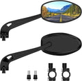 Handlebar Bike Mirror, 360° Adjustable Scratch Resistant Glass Lens, Safety Bicycle Rear View Mirrors for Ebike, Bicycle Universal Fit Accessories