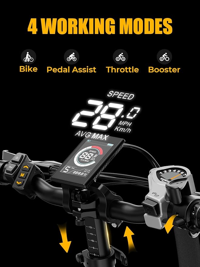 Heybike Ranger 2.0 Foldable Electric Bike for Adults, 20"×4 Fat Tire Ebike with 1400W Peak Motor, 28 MPH Max Speed, 600Wh Removable Battery, Up to 65 Miles Range, Front Suspension Step-Thru E Bike
