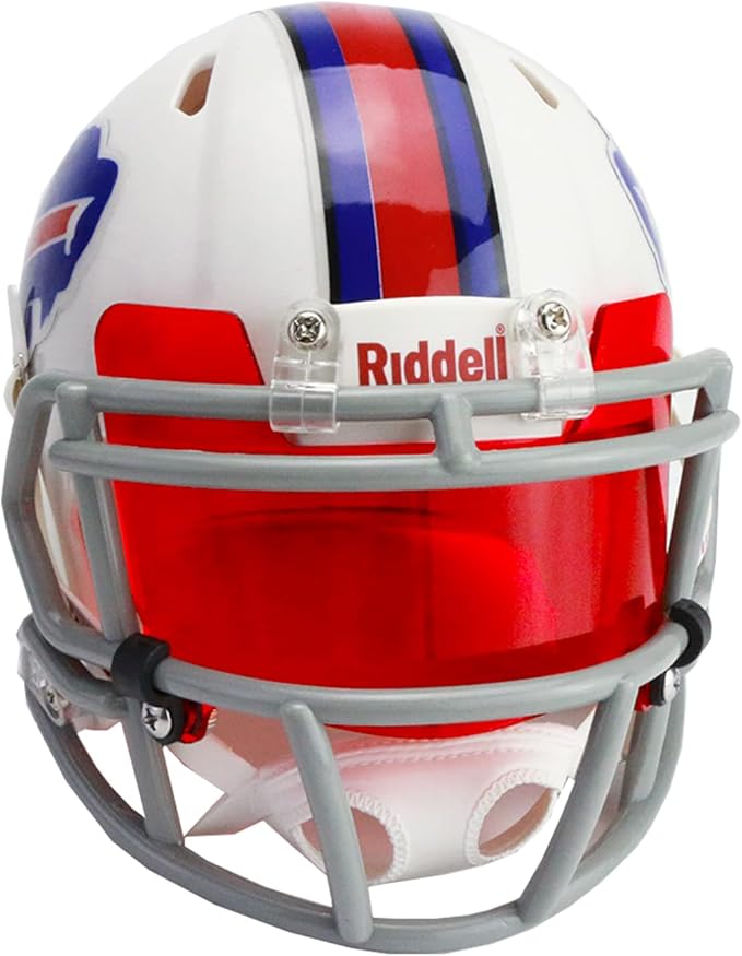 Mini Football Helmet Visor Clear with Clips Universal Fit for Collectors and Display