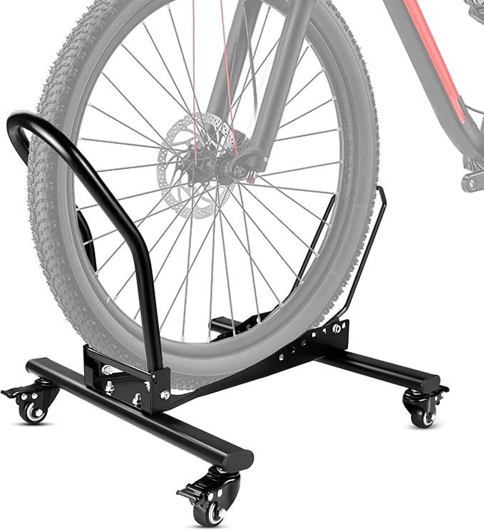 Bike Stand Floor Freestanding Indoor Garage Bike Storage Space-Saving Bicycle Parking Rack for 20"-29" Road Bikes Adjustable