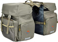 Large Saddle Bags for bike,Waterproof 50L Panier bag for Bicycles/MTB/E-Bike,Bike Trunk Bag With Reflective Stripes (grey,50L)