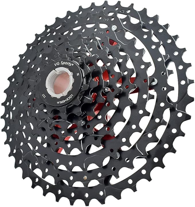 VG SPORTS 8/9/10/11/12 Speed Ultra-Light Bike Cassette for Mountain Bike 11-40T/11-42T/11-46T/11-50T/11-52T MTB Cassette Lightweight Aluminum Bracket Cassette