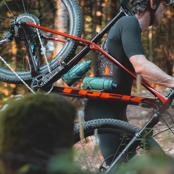 Elite Cannibal XC Bio-Based Bottle Cage, Black Glossy, Blue Graphic – Lightweight and Secure for All Terrains
