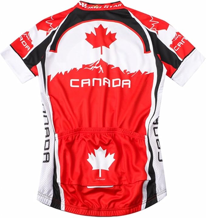 Weimostar Men's USA Cycling Jersey Short Sleeve Biking Shirts Breathable with Pockets
