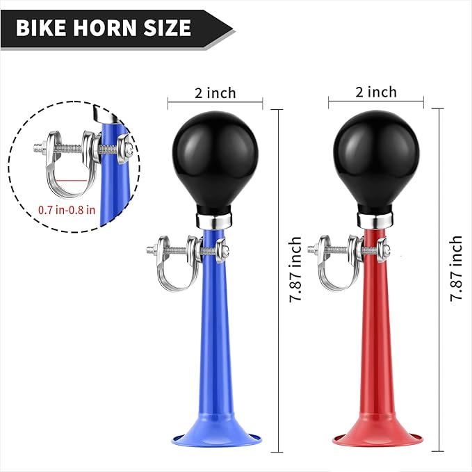 Bike Horn for Adults Classic Horn Metal Squeeze Clown Horn, Fits All Bicycle Handle Bar, Loud Sounds