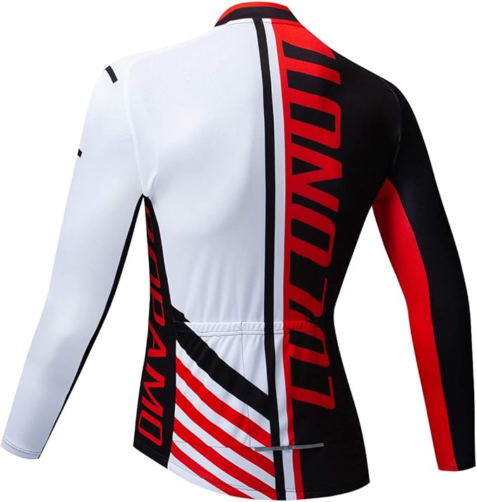 Coconut Ropamo CR Long Sleeve Cycling Jersey Mens, 3+1 Zipper Pockets Bicycle Tops Quick Dry Breathable Biking Shirt