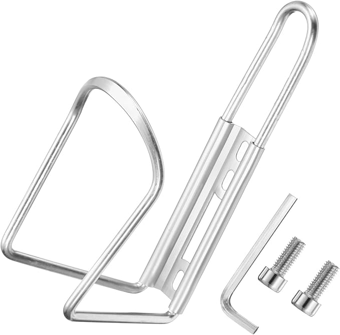 HARFINGTON Bicycle Water Bottle Cage Lightweight Aluminum Basic Bike Universal Water Bottle Holder Mount with Hardware for MTB Mountain Road Gravel