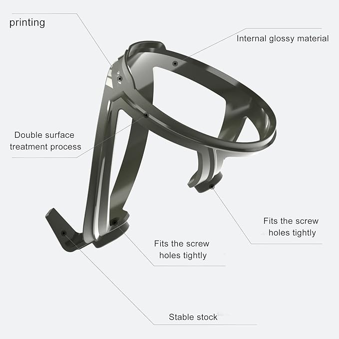 Bicycle Water Bottle Holder Cage Streamlined Design for Outdoor Cycling Road Mountain Bikes (Green)