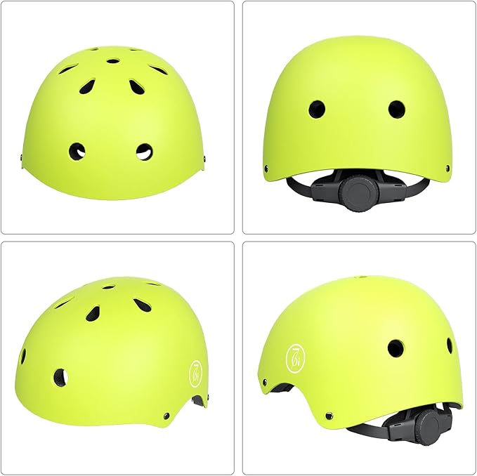 67i Bike Helmet Skateboard Helmet for Adult Cycling Bicycle Scooter Helmets for Men Women Adjustable for Multi-Sport Bicycle Scooter Inline Cycling Skateboarding