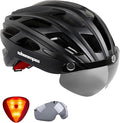 Shinmax Bike Helmet, CPSC/CPC Bike Helmet for Adult Men Women with Magnetic Goggles&Led Back Light Cycling Helmet Adjustable SM-T69