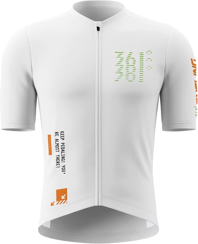 Men's Cycling Jersey Short Sleeve Breathable Quick Dry Bike Shirt Lightweight MTB Road Bicycle Jersey Full Zip 3 Rear Pockets