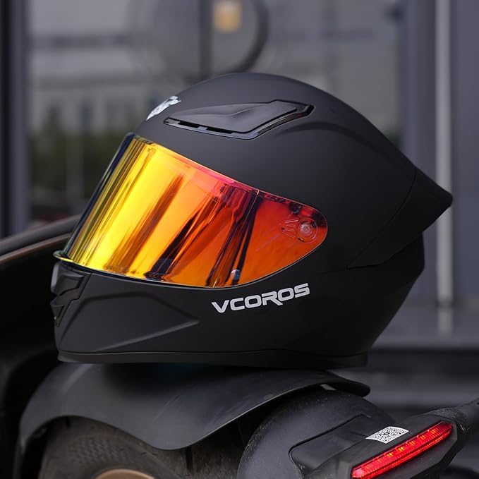 VCOROS Motorcycle Full Face Helmet for Unisex-Adults DOT Approved WS-609 Motorbike Street Bike Racing Helmets