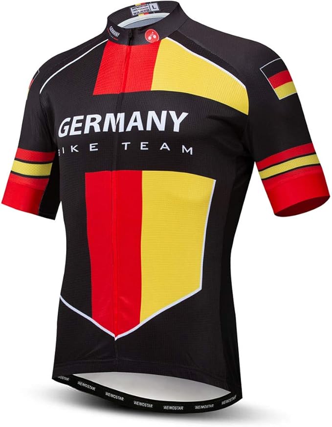 Men's Cycling Jerseys Tops Biking Shirts Short Sleeve Full Zipper Bike Clothing