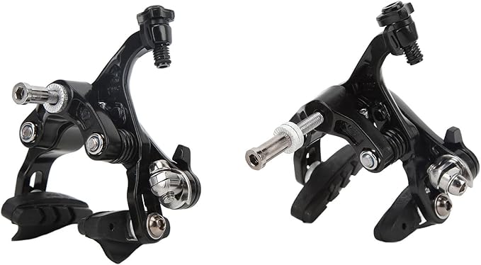 Alomejor C Brake Front Rear Set Road Calipers Aluminum Alloy Road C Brake Caliper Pull Brake Set Cycling Front Rear Rim Brake Clamp