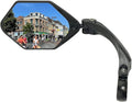Hafny NEW Handlebar E-Bike Mirror, Large Surface Mirror, HD Automotive Grade Glass, Safe Blast-Resistance Cycling, (HF-M904-FR01B) (Silver Glass Left)