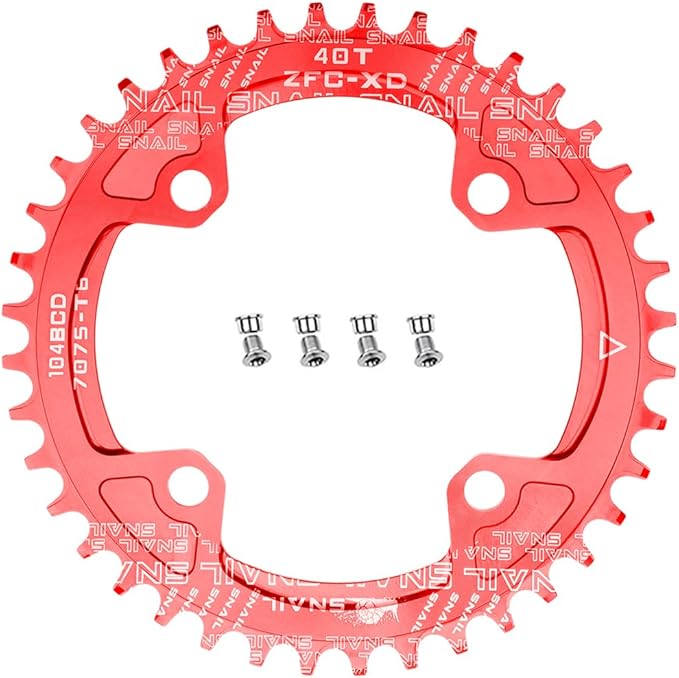 CYSKY 104 BCD Chainring 30T to 52T Narrow Wide Chainring with Sprocket Bolts for 1x Set-up Road Bike Mountain Bike BMX MTB Gravel Ebike