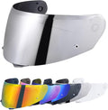 VCOROS I90 Helmet Shield Replacement, I90 Helmet Visor Shield Compatible with HJ-33 I91 Motorcycle Helmet Accessories (Chrome Silver)