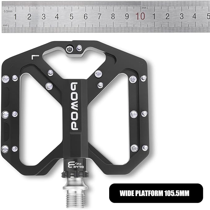 Bike Pedals 9/16" Lightweight Non-Slip Bicycle Platform Pedals - Fits Most Adult Bikes & Mountain Bikes &MTB, Road Bikes and Slip-Resistant Design