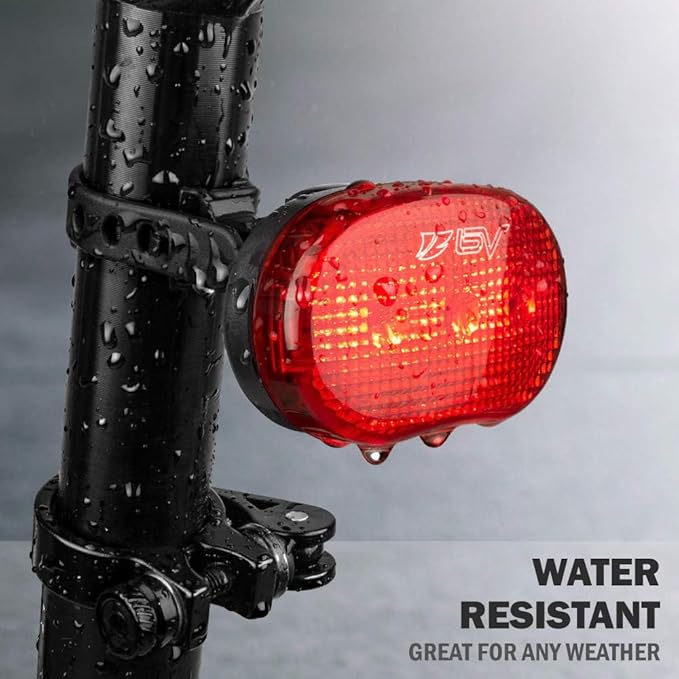 BV Bike Lights for Night Riding LED Bike Tail Light - Bicycle Light Battery-Powered/Rechargeable - Rear Bike Light Weather Resistant - Visible Up to 1500ft Bicycle Tail Light LED Bike Light