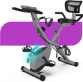 Folding Exercise Bike for Seniors, 5 IN 1 Foldable Stationary Bike with Tri-Position Ride, 300LBS Capacity and 6.6 LBS Magnetic Flywheel, Designed for Home Workout