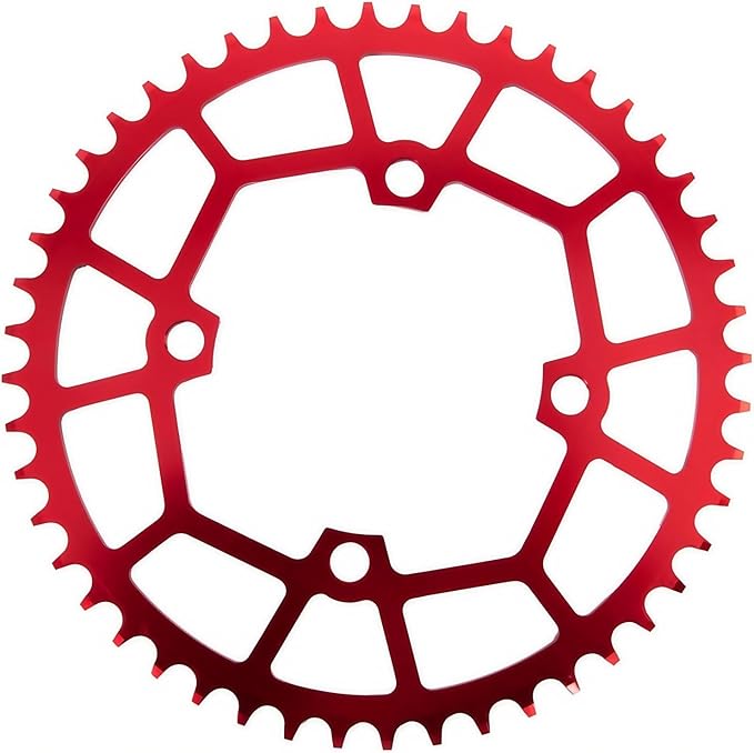 YBEKI Pro-Grade 104BCD Chainring (30-52T) CNC 7075-T6 Aluminum Narrow-Wide MTB/Road Round Oval Bike Chainwheel | Shimano/SRAM 8-11 Speed Compatible | 573MPa Strength(Black/Red/Blue)