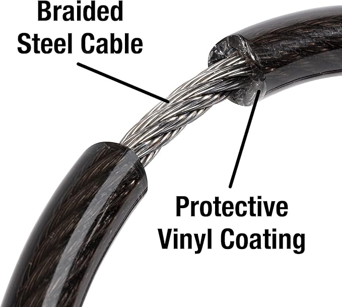 Master Lock Cable Lock, Set Your Own Combination BikeLock, 6 ft. Long, Black, 8122D (Pack of 144)