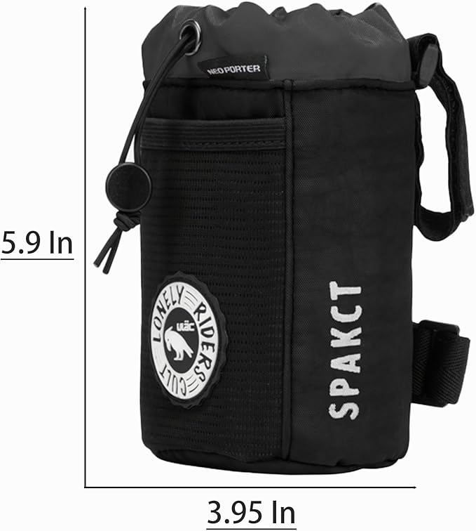 Bike Cup Holder,Bike Stem Bag,Bike Water Bottle Holder,Bike Handlebar Bag,Waterproof Bicycle Frame Bag,Bike Bags for Bicycles,Bike Feed Bag,Bike Snack Bag(black)
