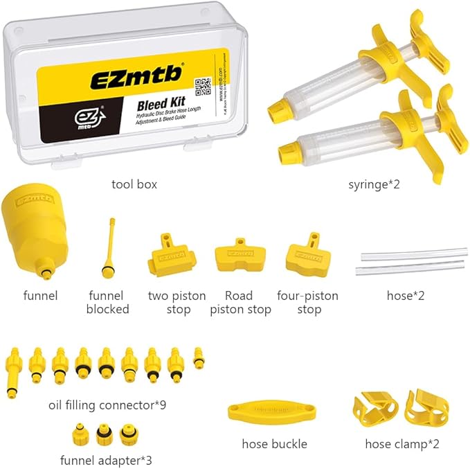 Mountain Bike Brake Bleed Kit, Bicycle Hydraulic Brake Bleed Kit for Shimano & MAGURA & SRAM Series, Bicycle Brakes Service Bleed Set, Bike Hydraulic Brake Bleed Kit