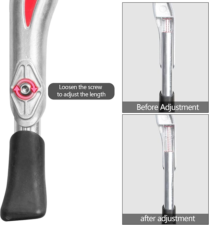 MICARGI Cruiser Bike Adjustable Bike Kickstand, Aluminum Alloy Bike Kickstand