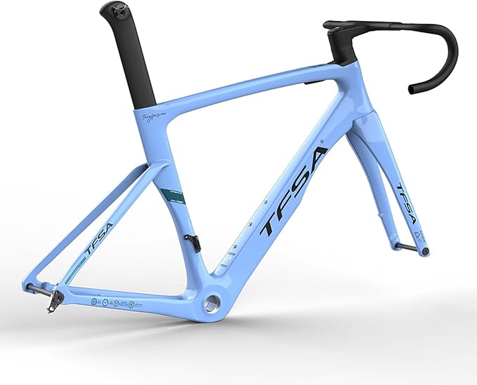 Carbon Fiber Track Frame 700C 49cm 52cm 54cm 56cm Fixed Gear Bike Frameset Road Bike Frameset Quick Release Frame F12x100mm R12x142mm QR Internal Routing(Blue 4,56cm)