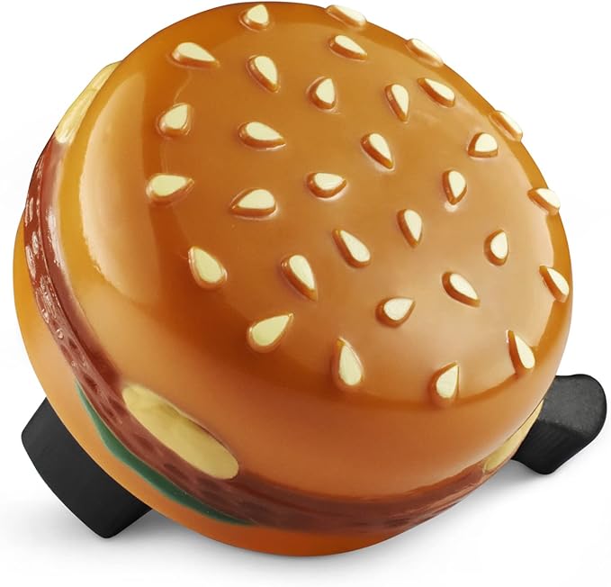MARQUE Hamburger Bike Bell – Bicycle Bell for Most Bikes, Also Fit Balance Bike and Scooter, Must Have Cycling Accessory