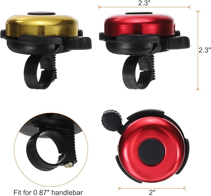 HARFINGTON Bike Bell Classic Bicycle Bell with Loud Crisp Clear Sound Bike Ring Bell Aluminum Bike Accessories