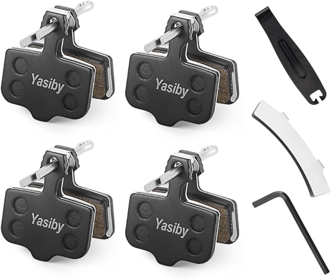Bike Brake Pads, 4 Pairs Disc Brake Pads High-Performance with Installation Tools for Sram Avid Elixir E1 E3 E5 E7 E9 ER CR XO XX DB1 DB3 DB5, Nutt Hydraulic MTB Bicycle Brake Pads Replacement