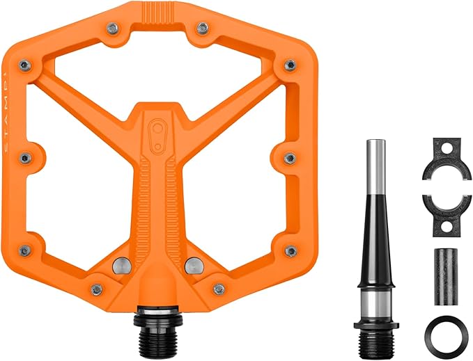 Crankbrothers Stamp Flat MTB Pedals - Size-Specific, Lightweight, Versatile, Durable Bike Pedals