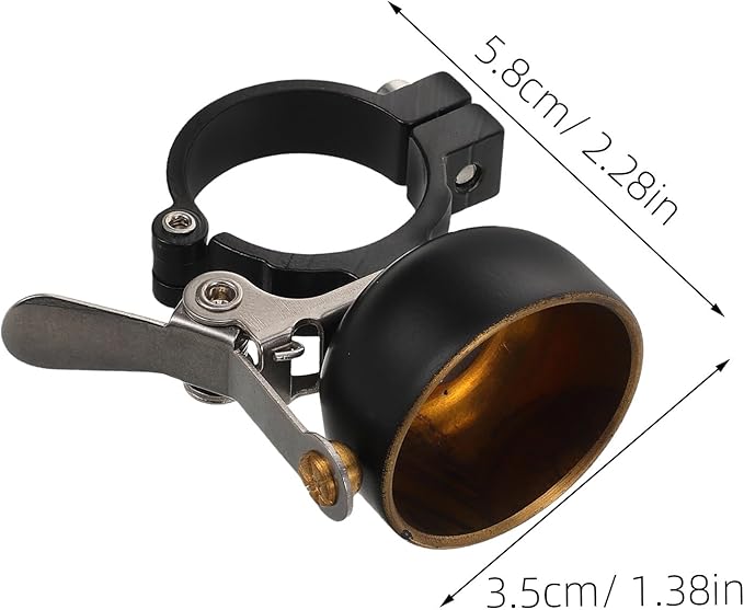 Copper Vintage Bike Bell for Mountain and Road Bikes, Loud Metal Bicycle Horn for ’ Safety Cycling and Scooters, Retro Black Handlebar Bell Accessory