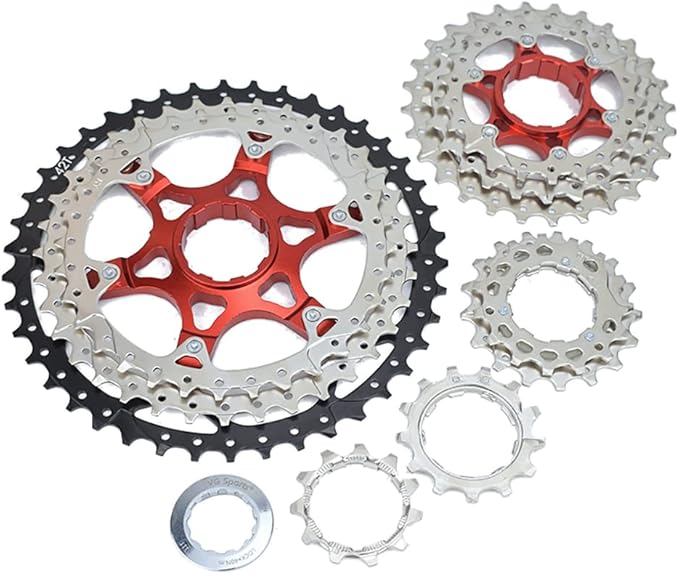 VG SPORTS 8/9/10/11/12 Speed Ultra-Light Bike Cassette for Mountain Bike 11-40T/11-42T/11-46T/11-50T/11-52T MTB Cassette Lightweight Aluminum Bracket Cassette